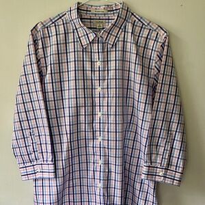 L.L. Bean Women’s Wrinkle-Free Cotton Shirt, Large, 3/4 Sleeves